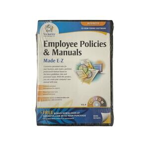 Socrates Business Software Employee Policies & Manuals Made E-Z New Sealed